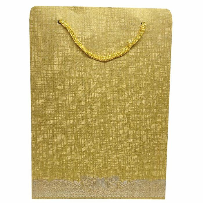 Brown Gold Metallic Embossed Ganesha Trunk Invitation-KNCA202B-King of Cards