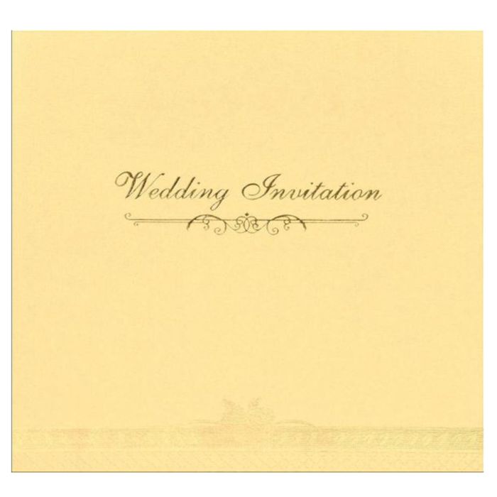 Cream Metallic Wedding Invitation-King of Cards