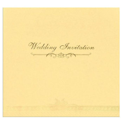 Cream Metallic Wedding Invitation-King of Cards