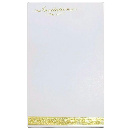 White Single Sheet Invitation Card-KNK4345