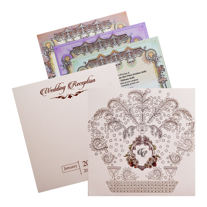 Pale Pink Wedding Invitation-King of Cards