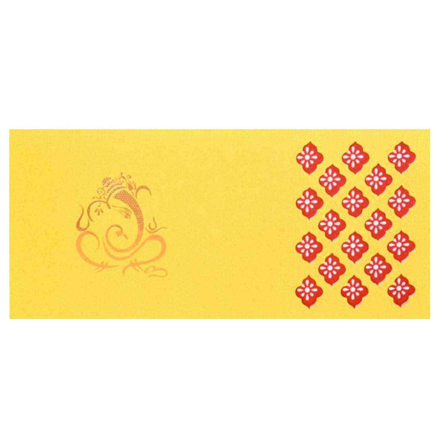 Gold Die Cut Ganesha Invite-KNSPM301