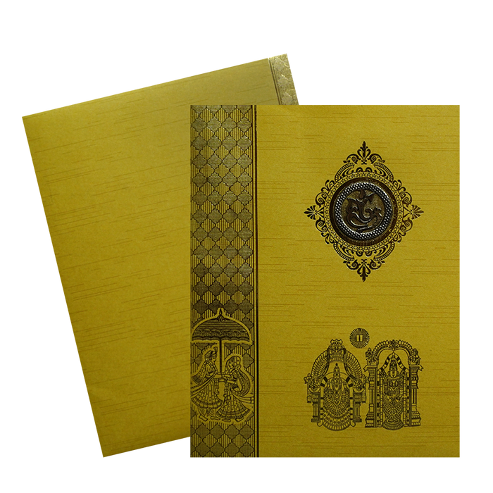 Gold Traditional Wedding Card-King of Cards