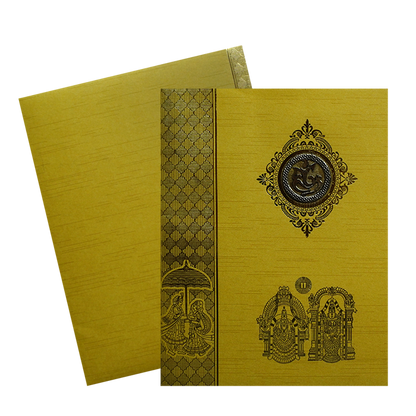 Gold Traditional Wedding Card-King of Cards