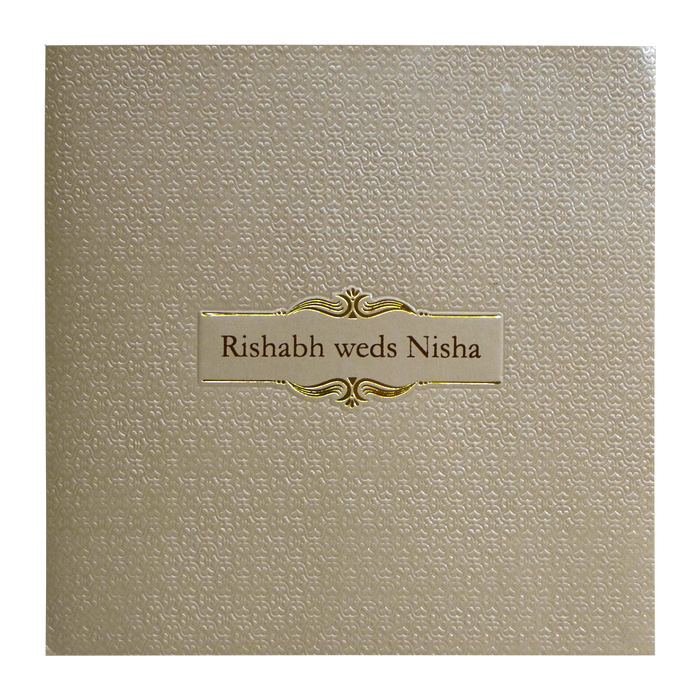 Brown Grey Wedding Card-King of Cards