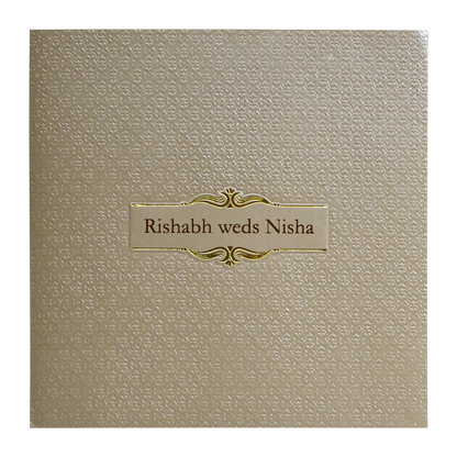 Brown Grey Wedding Card-King of Cards