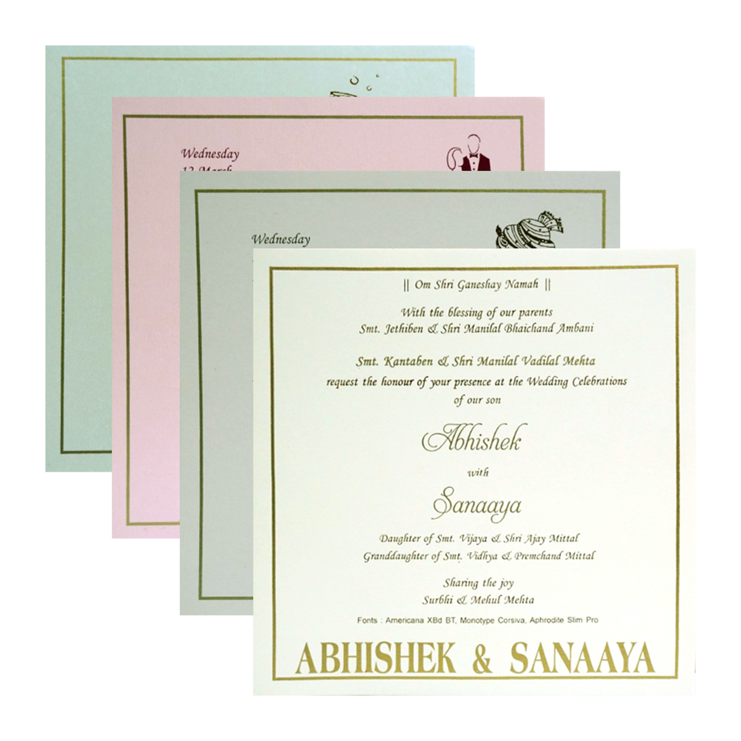 Dark Red Floral Box Wedding Card-KRC30712