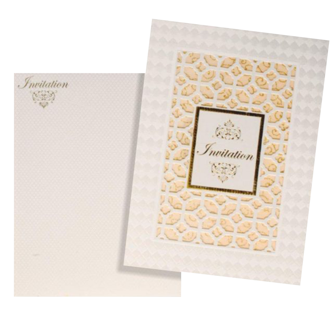 Awesome Laser Cut With Gold Foiling Box Type Wedding Card - KNK30702