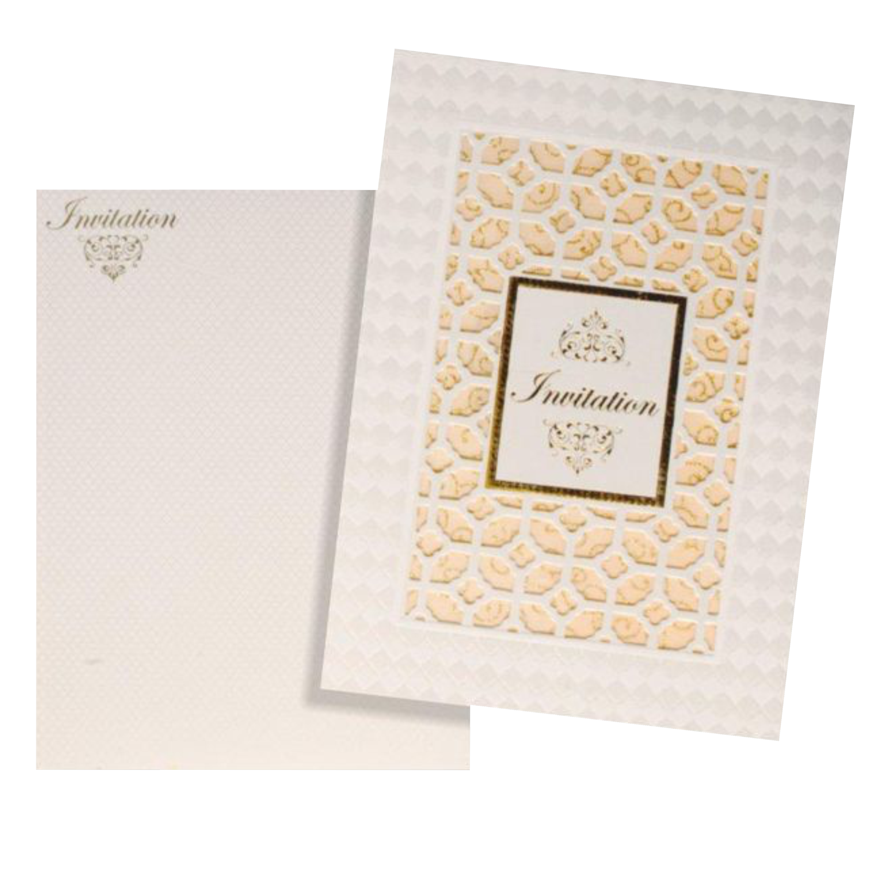 Awesome Laser Cut With Gold Foiling Box Type Wedding Card - KNK30702
