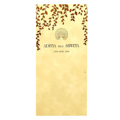 Cream Foil Single Sheet Invitation Card-King of Cards