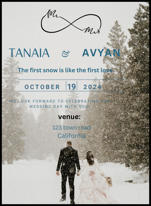 White Forest Destination Theme Invitation-AADTI009