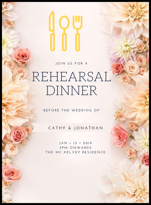 White Bloom Rehearsal Dinner Invitation-AARES009