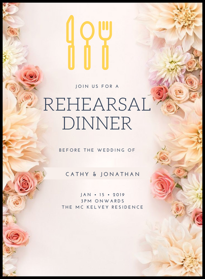 White Bloom Rehearsal Dinner Invitation-AARES009