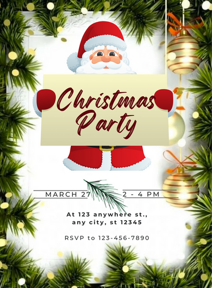 White Board Christmas Invitation-AACSS019