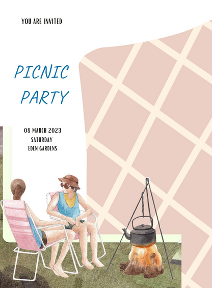 White Chill Picnic Invitation-AAPIC006
