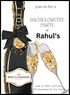 White Cling Bachelorrette Party Invitation-AABCP019