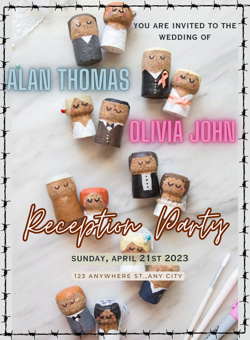 White Cork Reception Party Invitation-AARPI028