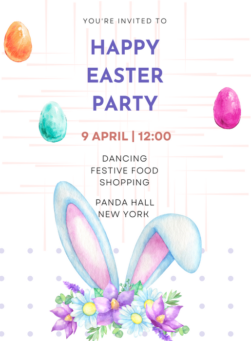White Egg Easter Invitation-AAEAS007