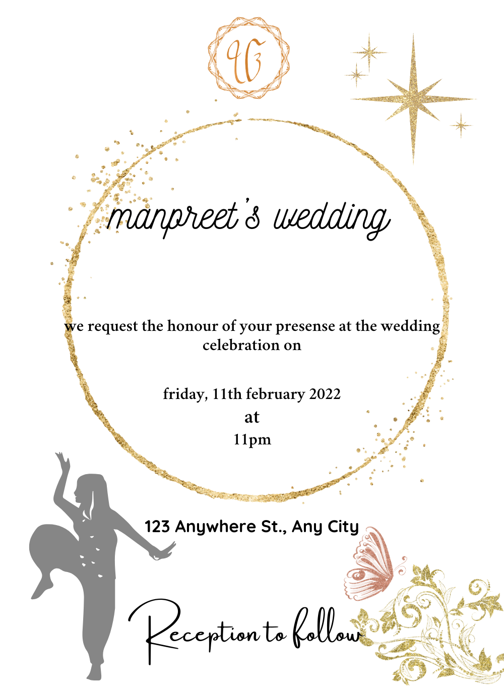 White Glaze Punjabi Wedding Invitation-AAPUN015