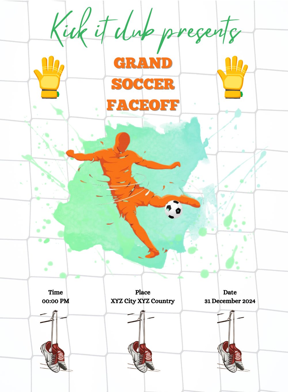 White Goal soccer Invitation-AASCC005