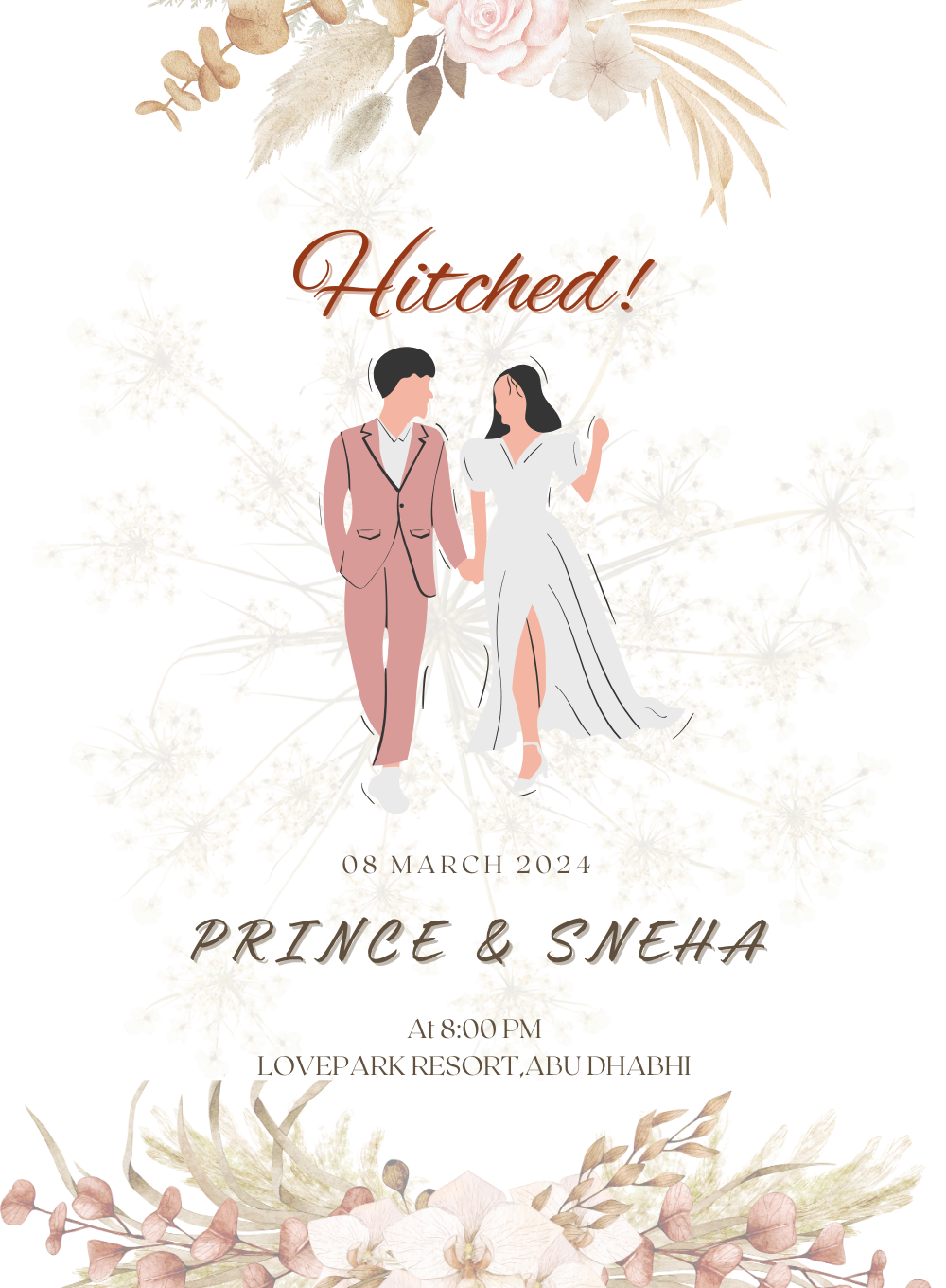 White Holding Engagement Invitation-AAEGI010
