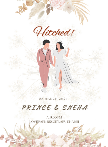 White Holding Engagement Invitation-AAEGI010