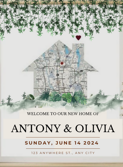 White Leaf Housewarming Invitation-AAHMI0014