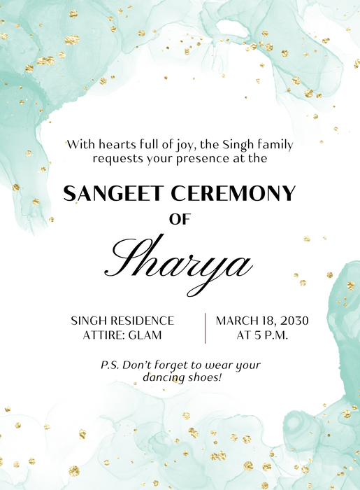 White Love Sangeet Invitations-AASAN020