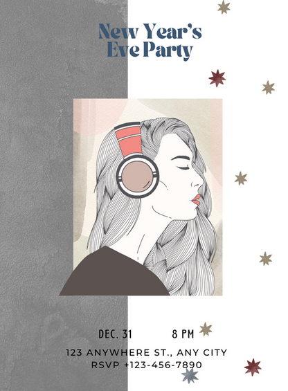 Black Gradient New Year Eve Invitation-AANEW011