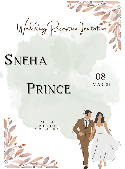 White Paint Reception Party Invitation-AARPI010