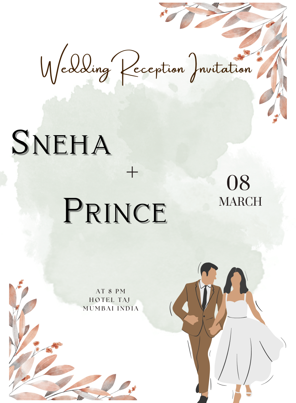White Paint Reception Party Invitation-AARPI010