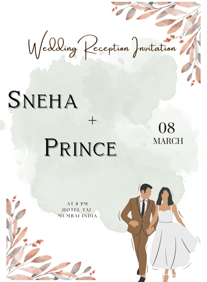 White Paint Reception Party Invitation-AARPI010