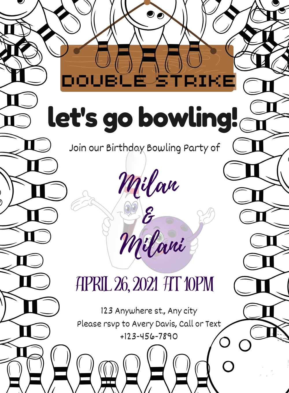 White Pins Bowling-AABGI006