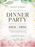 White Smoke Dinner Party Invitation-AADNI012