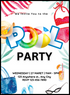 White Sunglasses Pool Party Invitation-AAPPI020
