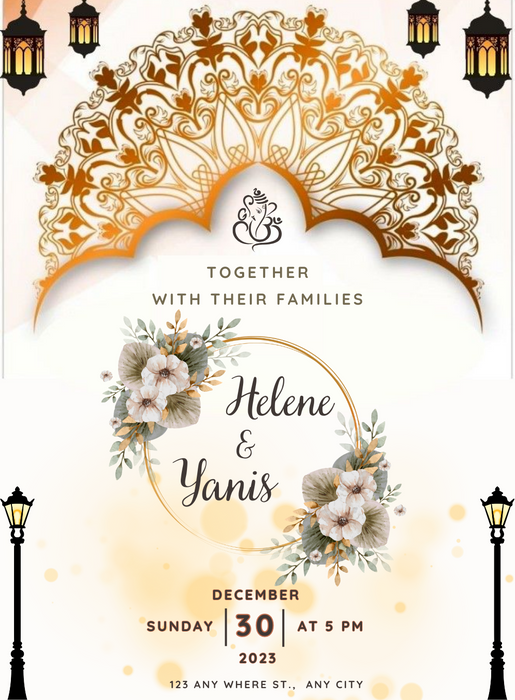 White Work Gujarati Wedding Invitations-AAGWI027