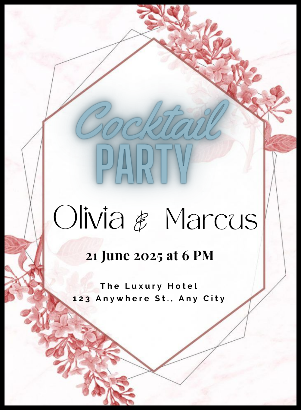 White Wreath Cocktail Party Invitations-AACPI027