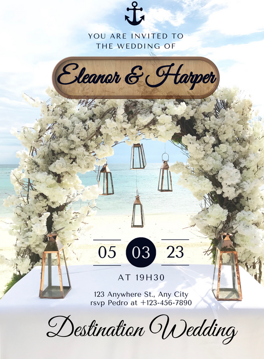 Whitewashed Santorini Destination Theme Invitations-AADTI015