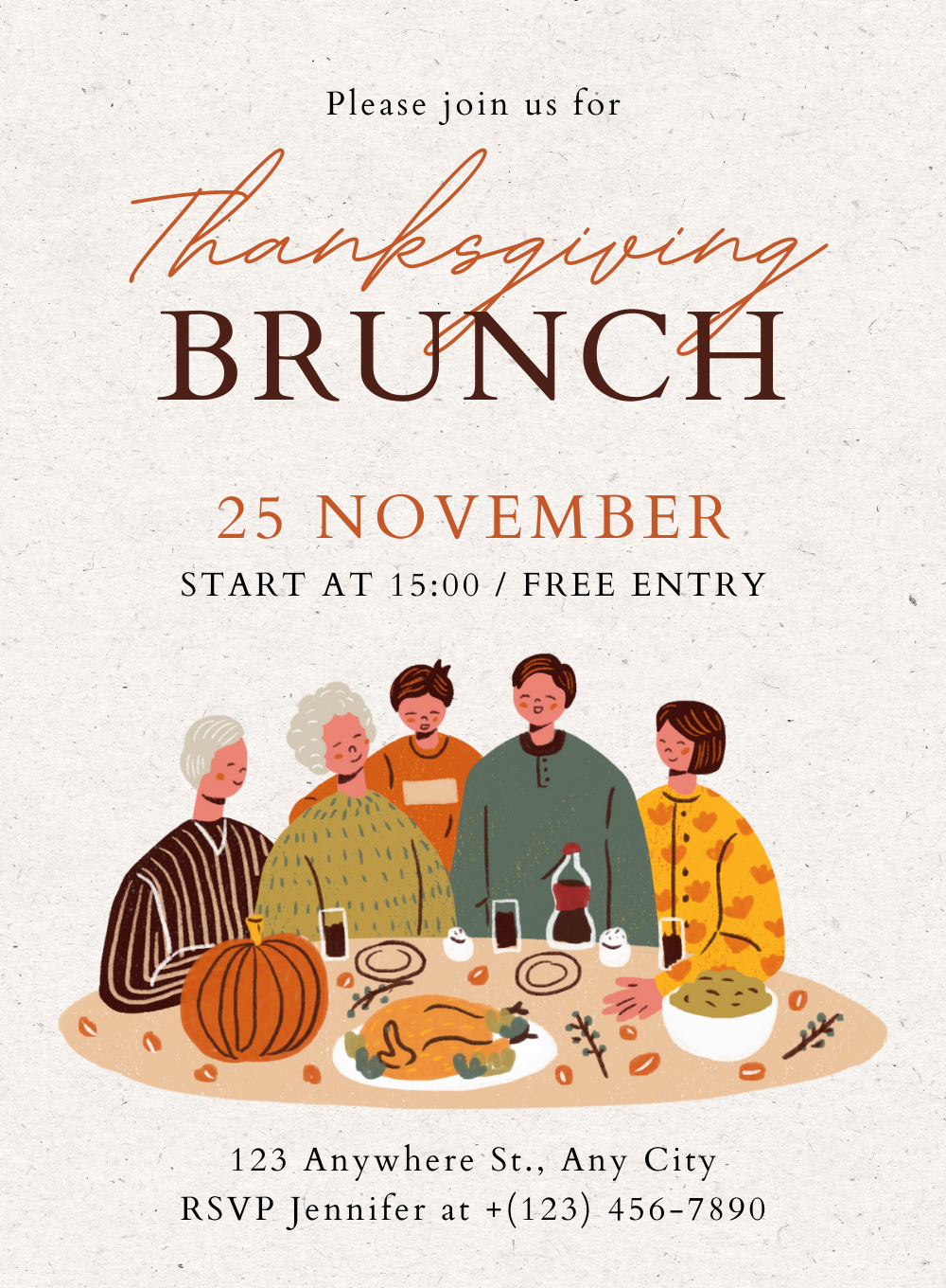 Vibrant Fall Friends Booze Night Invitation-King of Cards