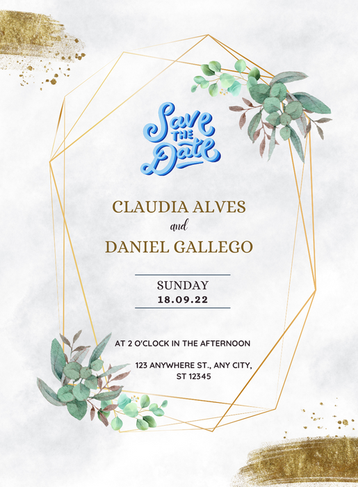 Wisteria Whimsy Modern Invitation-AAMEN004