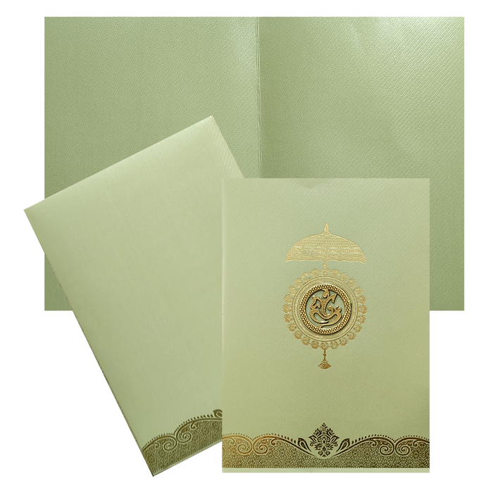 Green Traditional Invitation Card-King of Cards