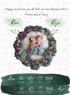 Wreath Floral Baby Birth Announcement Invitations-AABBA015