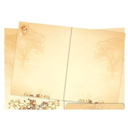 Royal Ganesha Cream Color Wedding Card - KNJB4026
