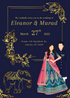 Blue Illustrated Wedding Invitation-EINK0017