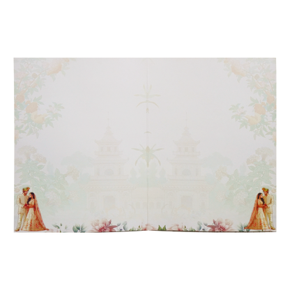 Pastel Pink Bride &amp; Groom Invitation Card-KNKM8206