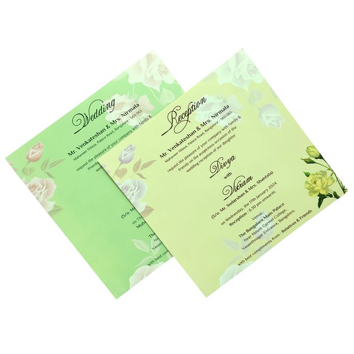 Green Door Type Invitation Card-King of Cards
