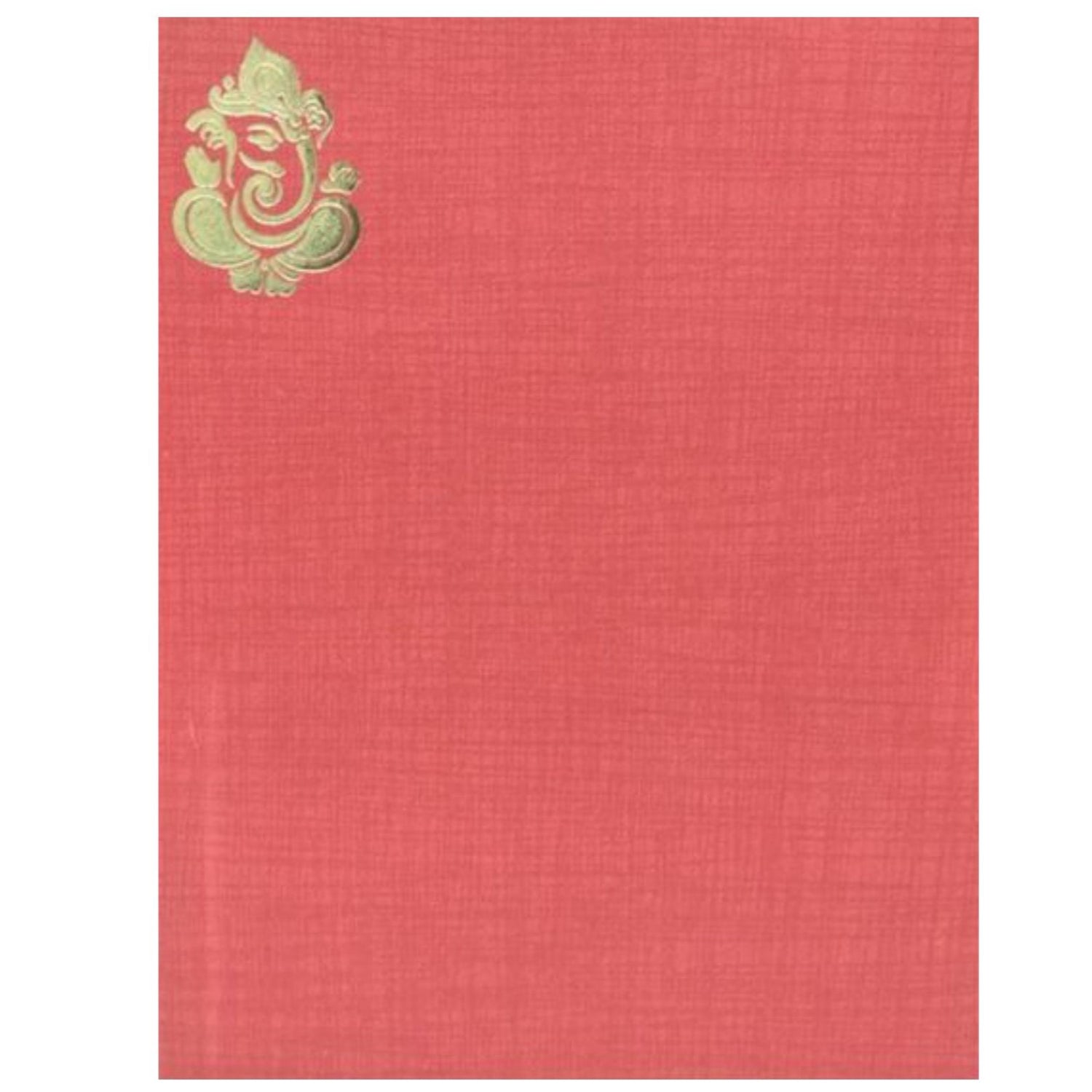 Red Ganesha Invitation Card-KNCM103R