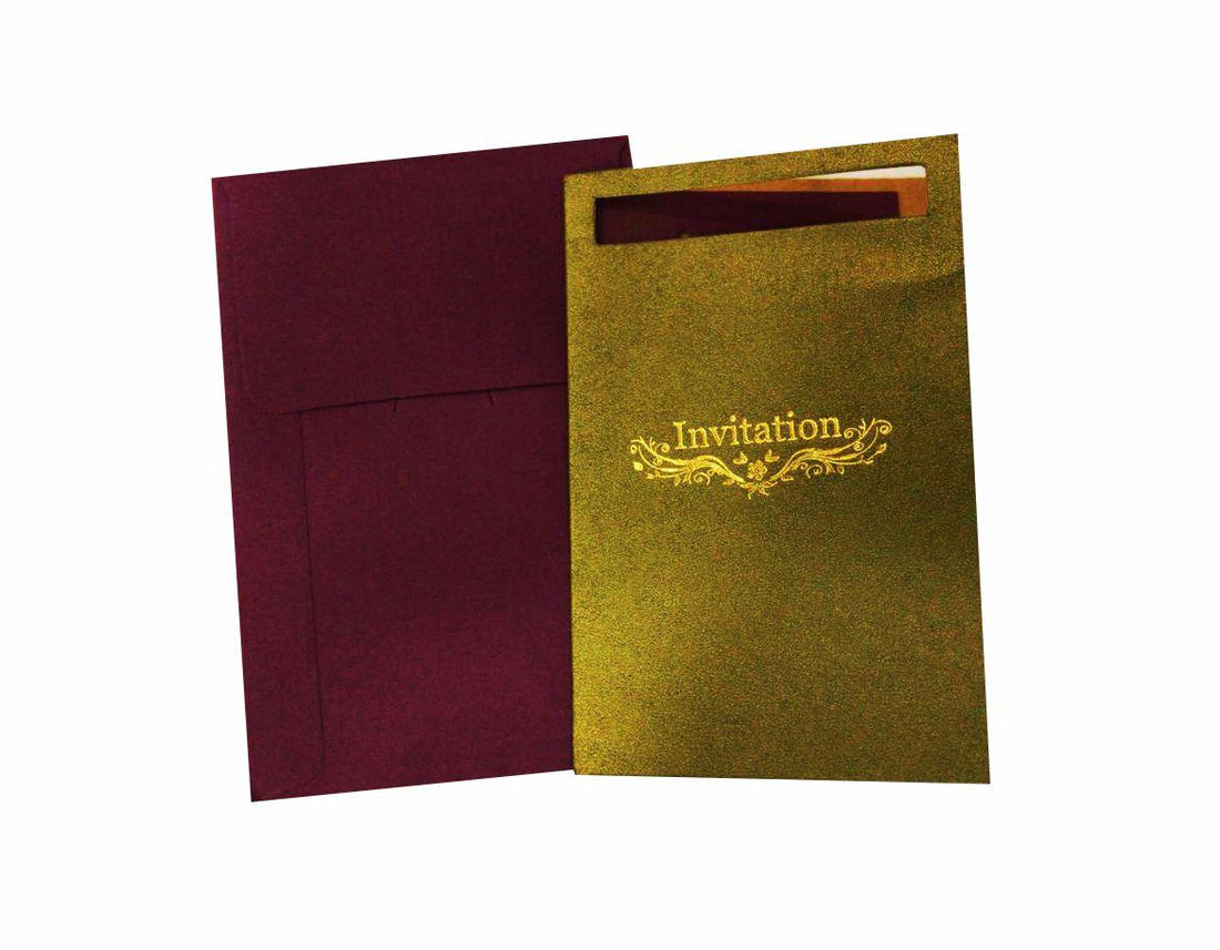 Gold Personal Invitation Card-XP008