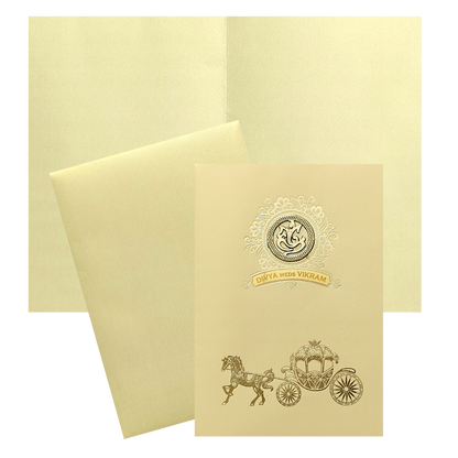 Gold Texture Sheet Invitation Card-KNKTG036