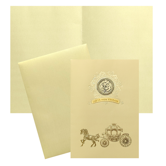 Gold Texture Sheet Invitation Card-King of Cards